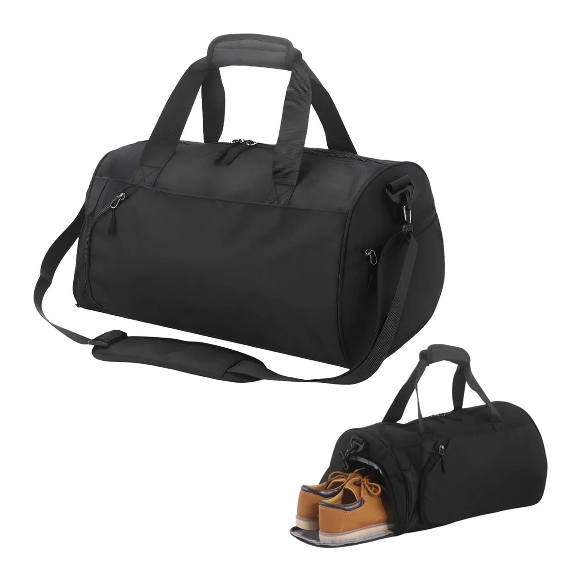 Gym Sport Duffel Bag with Shoe Compartment and Wet Pocket for Fitness Travel